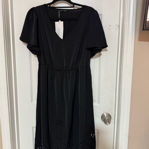BloomChic Black Midi Dress